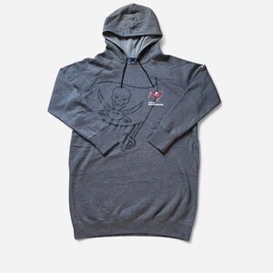 Grey Tampa Bay Buccaneers NFL Over Sized Pullover Hoodie